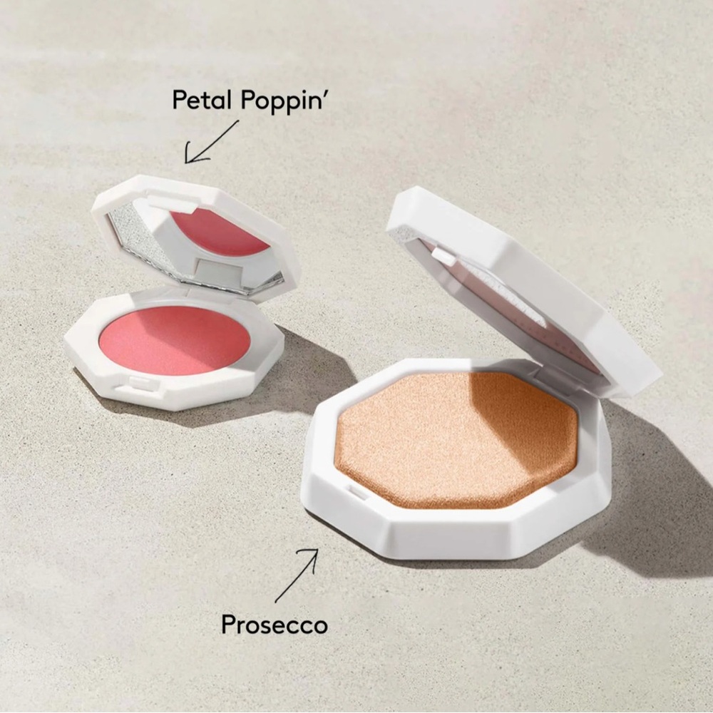 Fenty Beauty Cheeks Out Cream Blush + Demi'glow
Shimmer Highlighter Makeup Duo